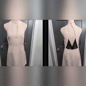 Express pink black dress